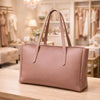 Meridian Faux Leather | Tote | Pink