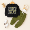 Moms Boy Camo Letter Tracksuit