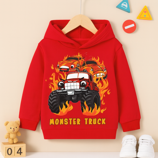 Monster Truck Hood Red
