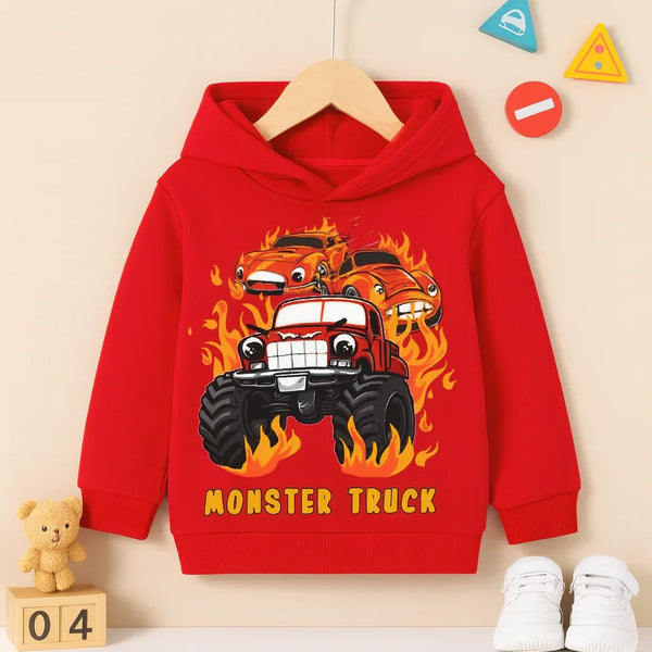 Monster Truck Hood Red