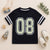Number 08 Striped Tee