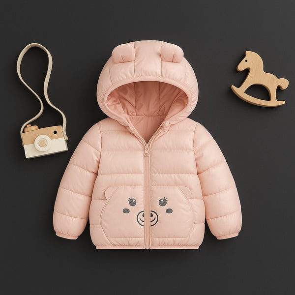 Panda Puffer Jacket (Pink)