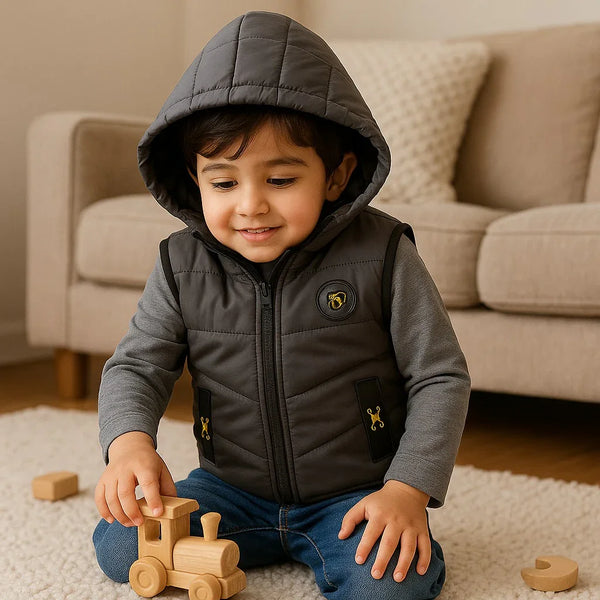 Premium Sleeveless Puffer Jacket (Grey)