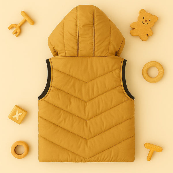 Premium Sleeveless Puffer Jacket (Mustard)