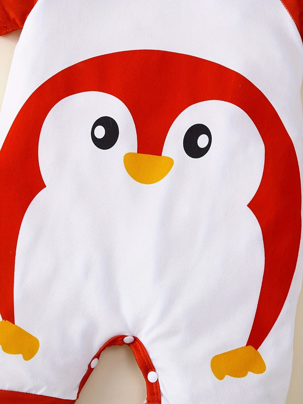 Red Penguin Romper