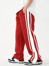 Red Three Stripes Trouser With Ankle Zips - S