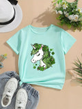 Sea Green Unicorn Graphic Tee