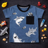 Sharks Printed Pocket Tee