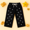 Star Sprinkle Embroidered Denim Jeans (Black)
