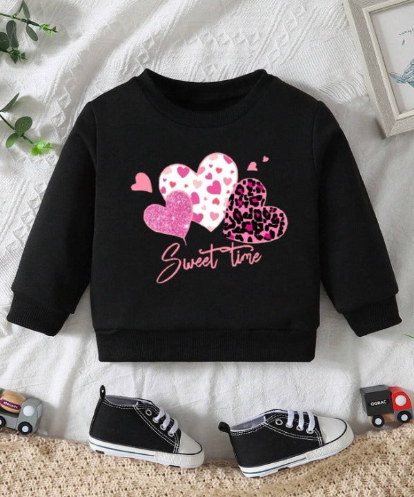 Sweet Time Hearts Sweatshirt