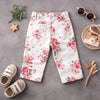 V Floral Cropped Pants