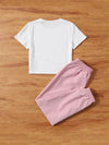 WP Purple Bow Girl Graphic Tracksuit