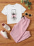 WP Purple Bow Girl Graphic Tracksuit