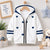 Navy Hearts Zipper Hoodie