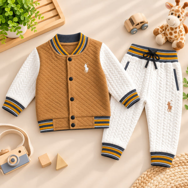 Mustard Stripe Charm Set