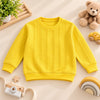 Yellow Textured Sweatshirt
