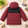 Burgundy Hooded Puffer Jacket