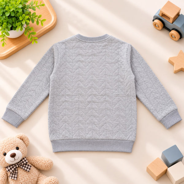 Grey Diamond Stitch Sweatshirt