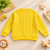 Yellow Textured Sweatshirt