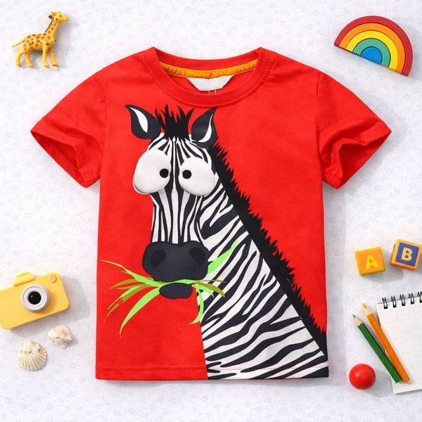 Zebra Graphic Tee Red