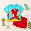 Red Dino Rider Graphic Set