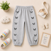 Butterflies Printed Trouser Grey - S