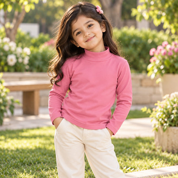 FS Basic Mock Neck Pink