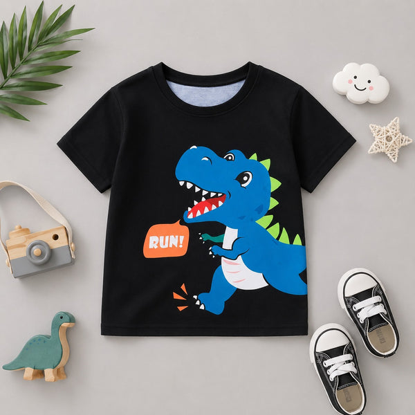 Run Blue Dino Graphic Tee