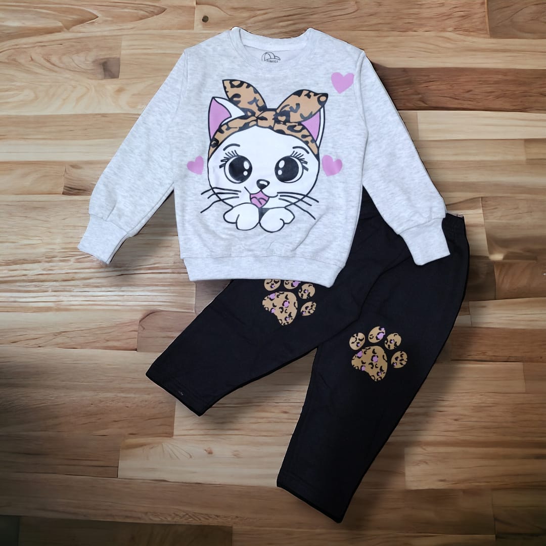 Bandana Cat Tracksuit Light Grey