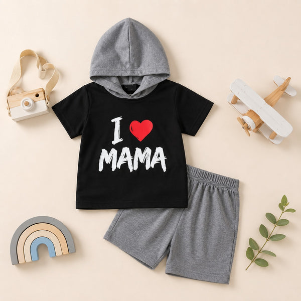 I Love Mama Hood Set