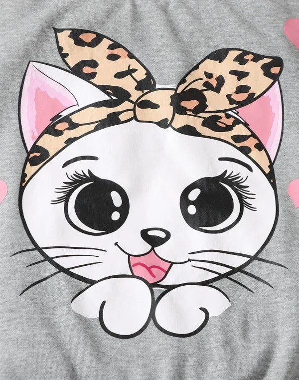 Bandana Cat Tracksuit Light Grey
