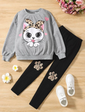 Bandana Cat Tracksuit Light Grey