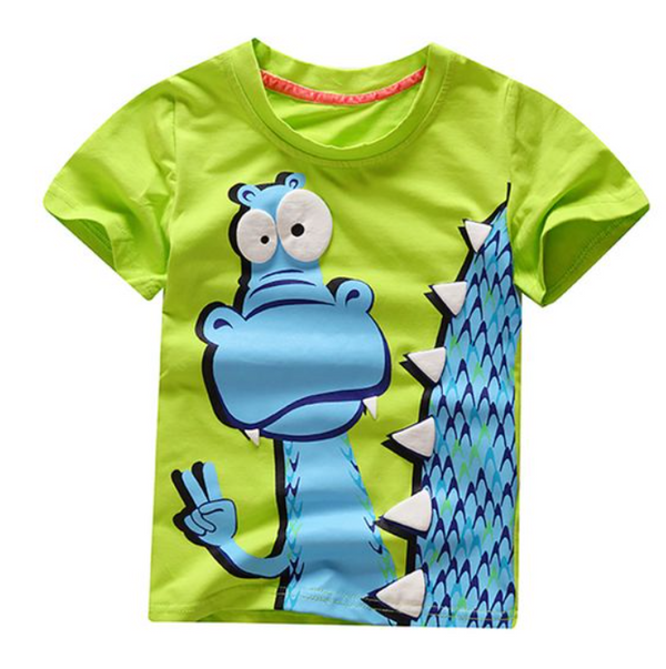 Little Crocodile Graphic Tee Neon