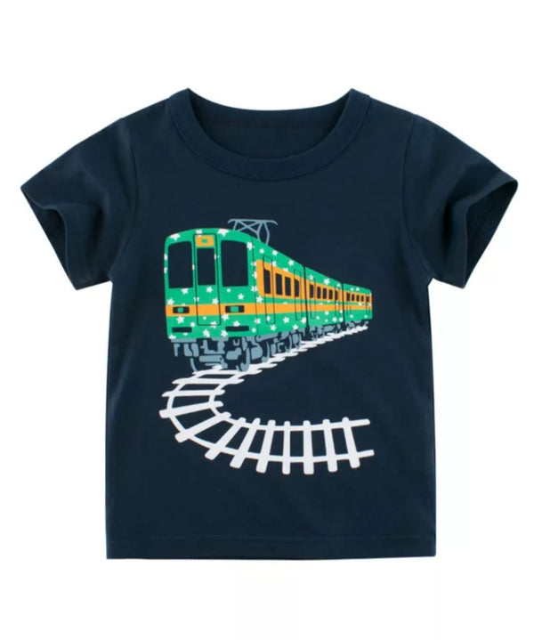 Green Train Graphic Tee - Funsies Garments