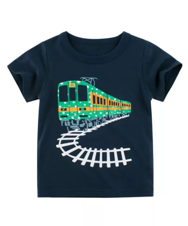 Green Train Graphic Tee - Funsies Garments