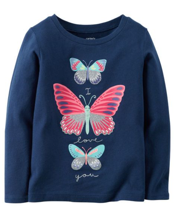 I Love You Butterflies Graphic Tee FS