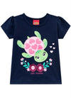 Love Flowers Turtle Graphic Tee