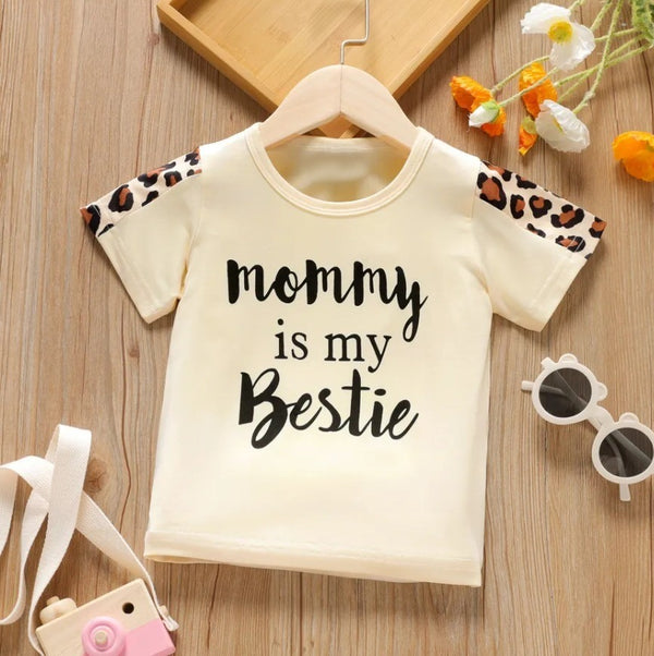 Mommy Is My Bestie TP Letter Tee