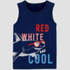 Red White And Cool Shark Tank Top