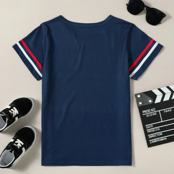 Striped Rocket Graphic Tee
