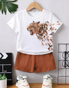 Running Leopard Graphic Set