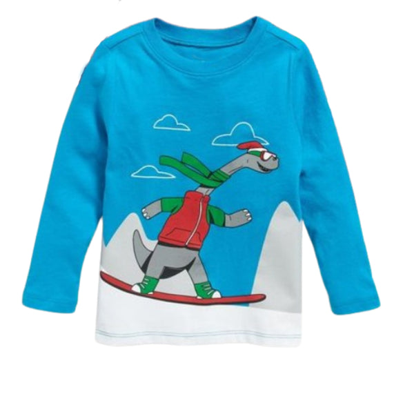 Skiing Dino Graphic Tee