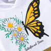 Butterflies And Daisies Hood White