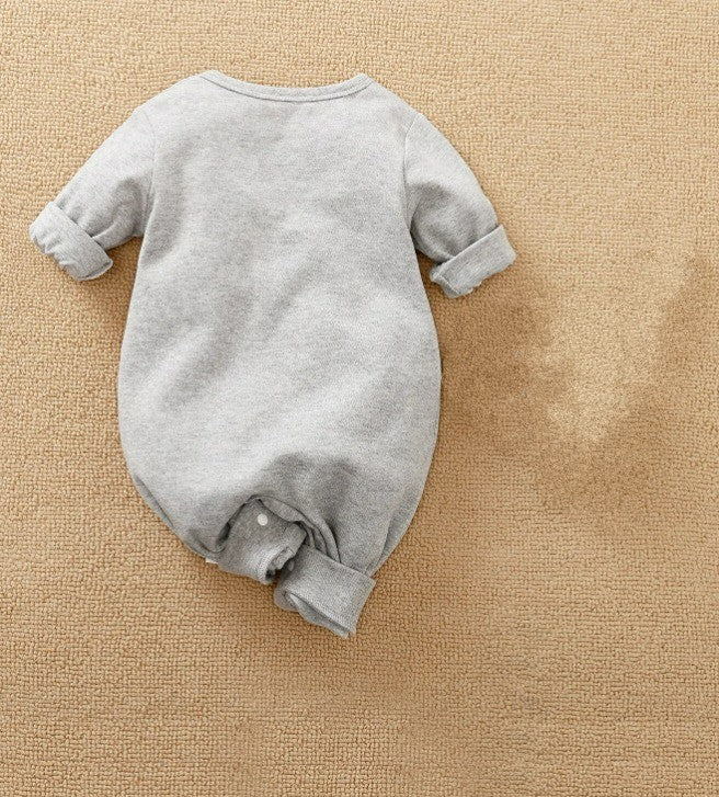 Grey Good Night Baby Elephant Romper