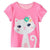 Cute White Cat Graphic Tee