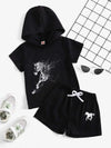 White Horse Hood Set