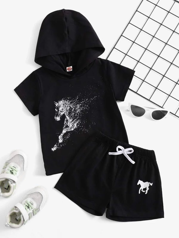 White Horse Hood Set