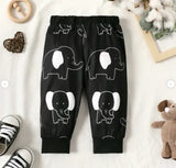 Elephant Printed Trouser ( Black )