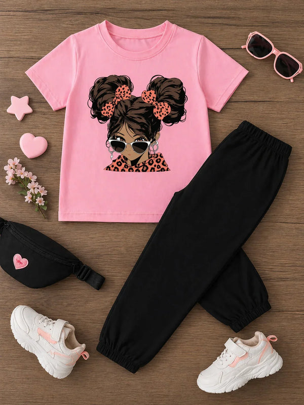 Cool Glasses Girl Tracksuit