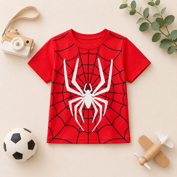 White Spider Graphic Tee Red